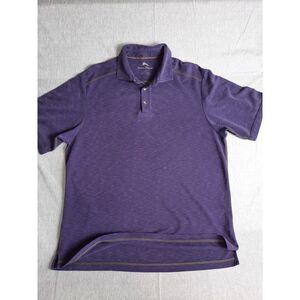 Tommy Bahama Men's Large Violet Lightweight Pullover Short‎ Sleeve Polo Shirt